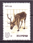 Sellos de Asia - Corea del norte -  serie- Cérvidos del zoo de Pyongyang