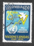 Stamps : America : Colombia :  C531 - XXV Aniversario de las Naciones Unidas