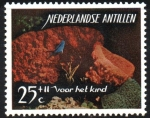 Stamps : America : Netherlands_Antilles :  CESTA  DE  ESPONJA, CEREBRO  DE  CORAL  NUDOSA  Y  PECES  DE  ARRECIFE.  Scott B71.
