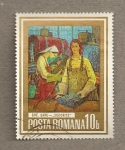 Stamps Romania -  Pintura de trabajadores