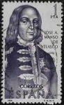 Stamps Spain -  Forjadores de América - José A. Manso  1966 1 pta