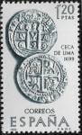 Sellos de Europa - Espa�a -  Forjadores de América -  Ceca de Lima (1699)  1966 1,20 pts