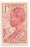 Stamps Ivory Coast -  mujer tribal