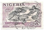 Stamps Nigeria -  puente sobre el Niger