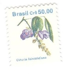 Sellos de America - Brasil -  Clitoria fairchildiana