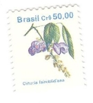Stamps Brazil -  Clitoria fairchildiana