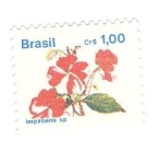 Stamps Brazil -  Impatiens sp