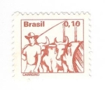Sellos de America - Brasil -  Vaquero