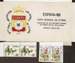 Stamps Spain -  Mundial de Fútbol España 82 + Sobre de los 17 SPD  