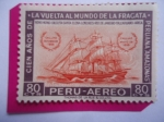 Sellos de America - Per -  Cien Años de la vuelta al mundo de la Fragata Peruana 