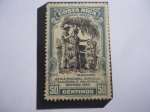 Stamps Costa Rica -  Banano - Feria Nacional Agricola , Ganadera e Industrial  - Cartago 1950.