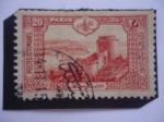 Stamps Turkey -  Fortaleza de Rumeli-Hisar (Sanyer en Estambul) - Correo Otomanos.