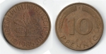 monedas de Europa - Alemania -  10 PFENNIG