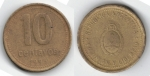 monedas de America - Argentina -  10 centavos