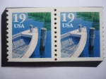 Stamps United States -  Bote de Pesca- serie: 1991-1994