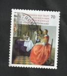 Stamps Germany -  3071 - Jan Vermeer van Delft, La chica de la copa de vino