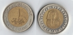 monedas de Africa - Egipto -  ONE POUND