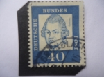 Stamps Germany -  Alemania,Berlín - Gotthold Ephraim Lessing (1729-1781)- Serie: Alemanes Distinguidos.