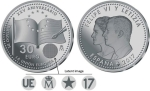 monedas del Mundo : Europa : Espa�a :  Rey Felipe VI 2017