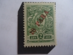 Stamps Russia -  Escudo de Armas-Oficinas en el Exterior - Serie: Levante (Asia)- Sobreimpresión:10 Para Turco, sobre