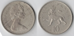 monedas de Europa - Reino Unido -  10 pence