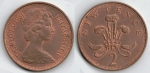 monedas de Europa - Reino Unido -  NEW PENCE 2