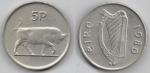 monedas de Europa - Irlanda -  5 pence
