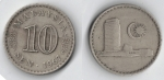 monedas de Asia - Malasia -  10 sen
