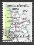 Sellos de Africa - Angola -  386 - Mapa de Angola