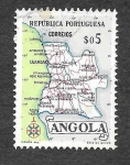 Stamps Angola -  386 - Mapa de Angola