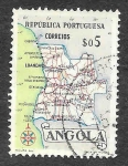 Sellos de Africa - Angola -  386 - Mapa de Angola