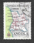 Stamps Angola -  386 - Mapa de Angola