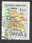 Sellos del Mundo : Africa : Angola : 389 - Mapa de Angola