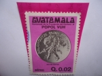 Stamps : America : Guatemala :  Homenaje a la Fundación  del Centavo al Popol Vuh - Balam  Quitzé.