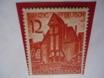 Stamps Germany -  Alemania,Reino - Puerta,Krantor (La Puerta de la Grúa) Reintegración de Danzig al Reino Alemán.