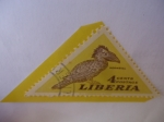 Sellos de Africa - Liberia -  Yellow-Casqued - Hornbill - Serie:Aves Domesticas. (Ceratogymna elata)- Serie: