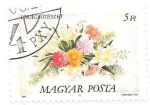 Stamps Hungary -  flores