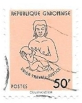Stamps : Africa : Gabon :  maternidad