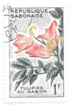 Stamps Gabon -  flores