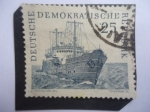 Stamps Germany -  Alemania del Este - Barco de Pesca y Procesamiento - Barco: