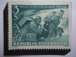 Stamps Austria -  Año Mundial de los Refugiados - Refugio de Familias