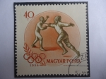 Stamps Hungary -  esgrima - Juegos Olímpicos de Verano, 1956-Melbourne.