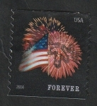Sellos de America - Estados Unidos -  4679 - Bandera y fuegos artificiales