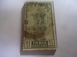 Sellos de Asia - India -  Asoka - Capitel de Cuatro Leones de Asoka - Emblema Nacional de la India.