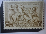 Stamps Greece -  Alejandro el Grande en la Batalla de Issos (333 a.C)- Serie: Historia Griega.