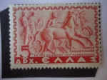 Stamps Greece -  Relieve con la Procesión Panathenaic -Juegos Panatenaicos - Serie:Historia Griega.