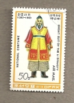 Stamps North Korea -  Caballero de la disnatía Li