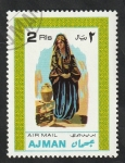 Stamps United Arab Emirates -  Ajman - 27 - Traje típico