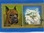 Stamps United Arab Emirates -  Perro y Gato