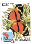 Sellos de America - Nicaragua -  mariposas